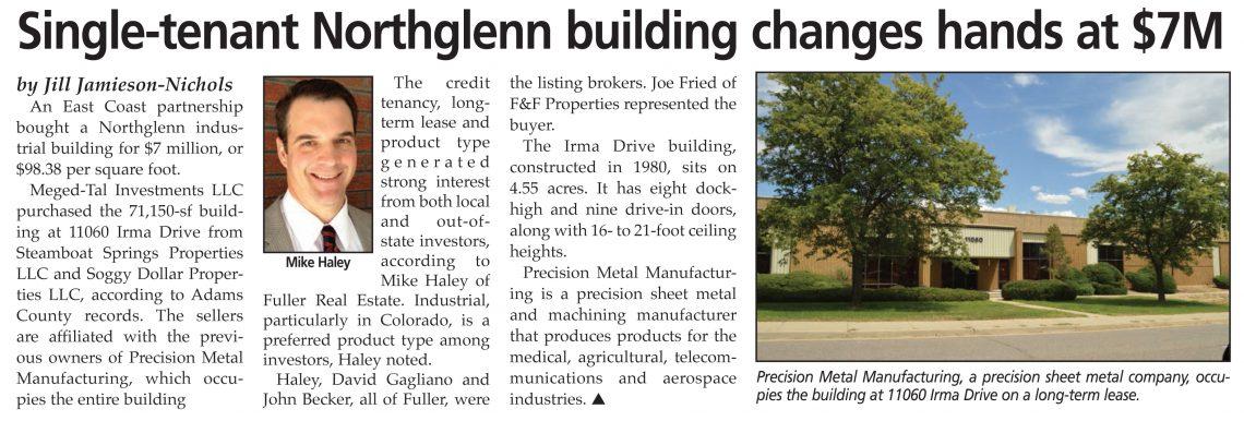article about Northglenn sale