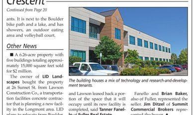 article about Longmont sale