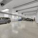 Interior view of Monaco & Leetsdale automotive property in Denver, Colorado, showcasing building garage.