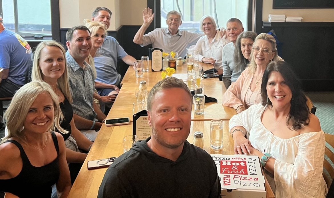 Group of employees in Vail having drinks