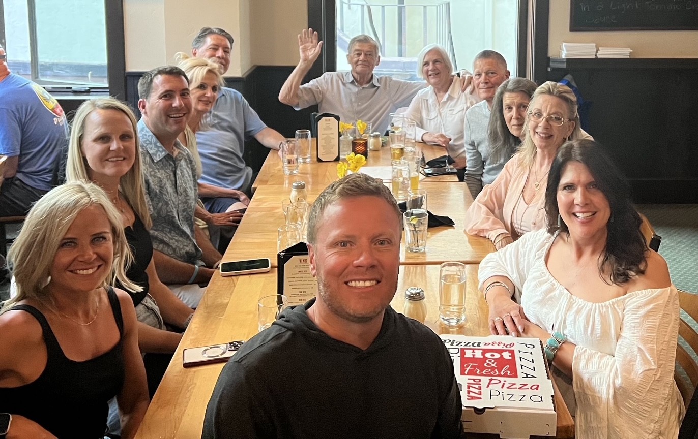 Group of employees in Vail having drinks